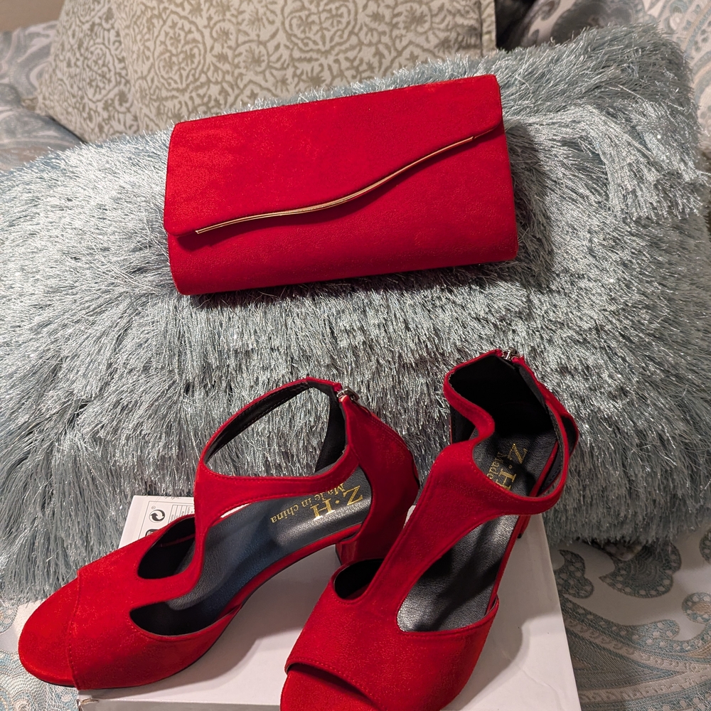 SHEIN Red High Heel Sandals